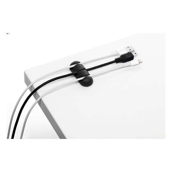Durable Clip para sujetar tres cables negro (2 unidades) 5039-37 310167 - 2
