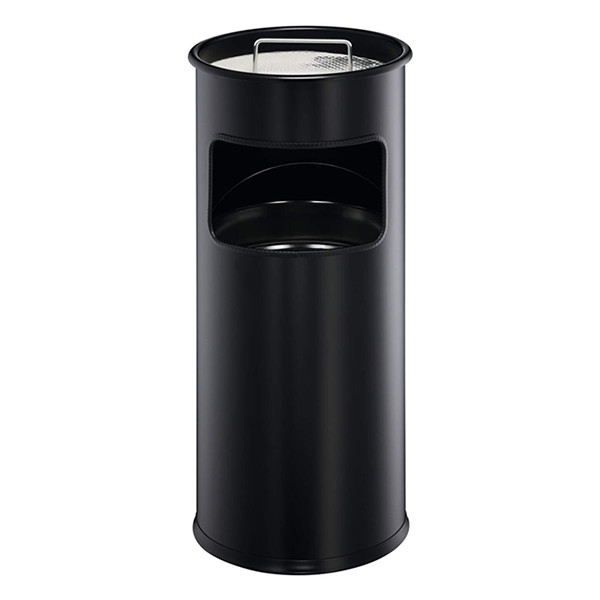 Durable Papelera con cenicero (17 litros, negra) 333001 310287 - 1