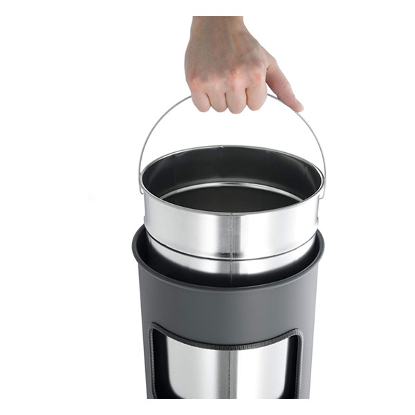 Durable Papelera con cenicero (17 litros, negra) 333001 310287 - 3