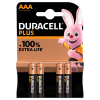 Duracell Plus AAA/LR03/MN2400 Pilas Alcalinas (4 unidades)