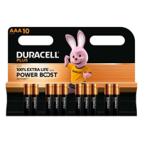 Duracell Plus Power Boost 100% Extra Life Pilas alcalinas AAA / MN2400 / LR03 (10 unidades) ADU00403