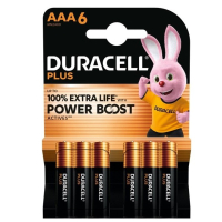 Duracell Plus Power Boost 100% Extra Life Pilas alcalinas AAA / MN2400 / LR03 (6 unidades) ADU00401