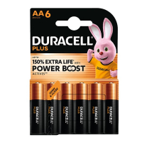 Duracell Plus Power Boost 150% Extra Life Pilas alcalinas AA / MN1500 / LR06 (6 unidades) ADU00395