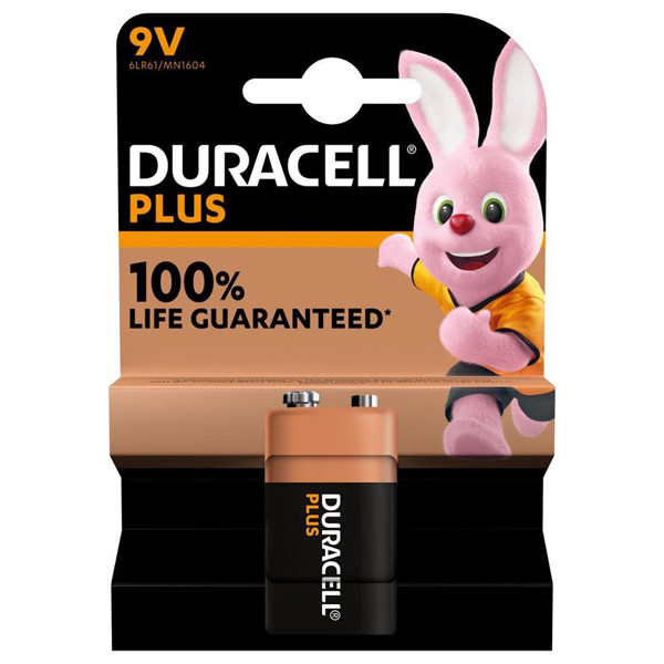 Duracell Plus Power E-Block/9V/6LR61 Pila Alcalina MN1604 204508 - 1