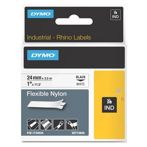 Dymo 1734524 IND Rhino cinta nylon flexible 24 mm (original) 1734524 088718 - 1