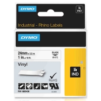 Dymo 1805430 IND cinta vinilo negro sobre blanco 24 mm (original) 1805430 088606