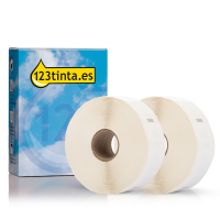 Dymo 1933085 etiquetas de código de barras sostenibles (marca 123tinta) | Pack 2 uds