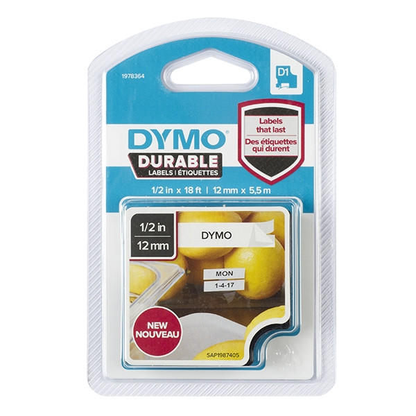 Dymo 1978364 cinta negro sobre blanco 12 mm (original) 1978364 089128 - 1