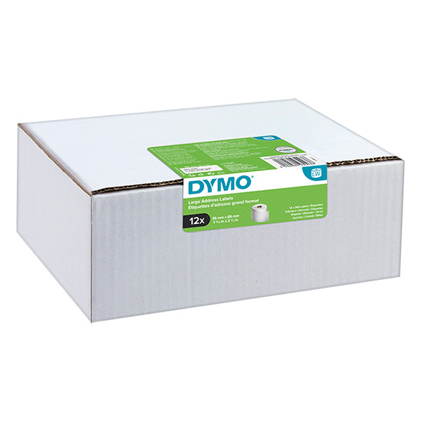 Dymo 2093093 etiquetas de direcciones anchas paquete de descuento 12 piezas 99010 (original)