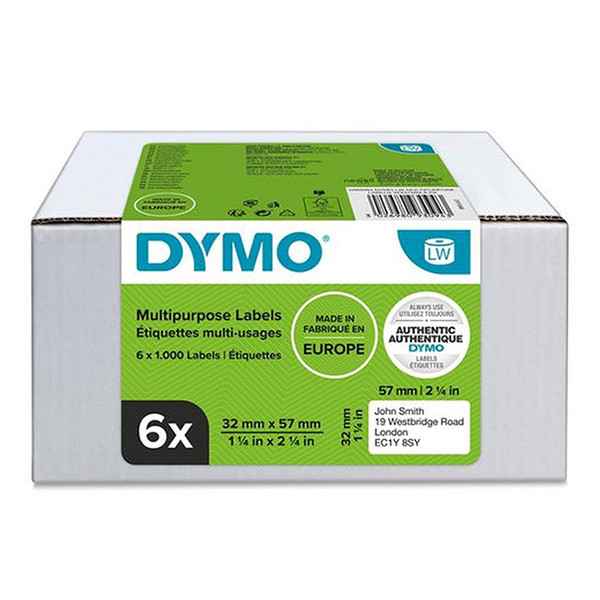 Dymo 2093094 Etiquetas removibles Multiusos 6 Piezas 11354 (original) 2093094 089162 - 1