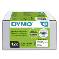 Dymo 2093095 Etiquetas removibles multiusos 12 piezas 11354 (Original) 2093095 089164