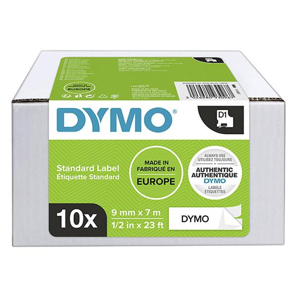 Dymo 2093096 cinta negro sobre blanco 9 mm 10 cintas 40913 (original) – imagen 2