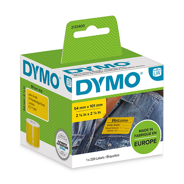 Dymo 2133400 etiquetas de envío e identificación amarillas (originales) 2133400 088598 - 1