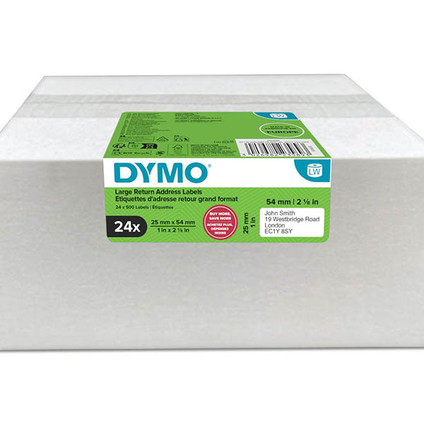 Dymo 2223589 pack 24 etiquetas de dirección grandes (original) 089400 - 1