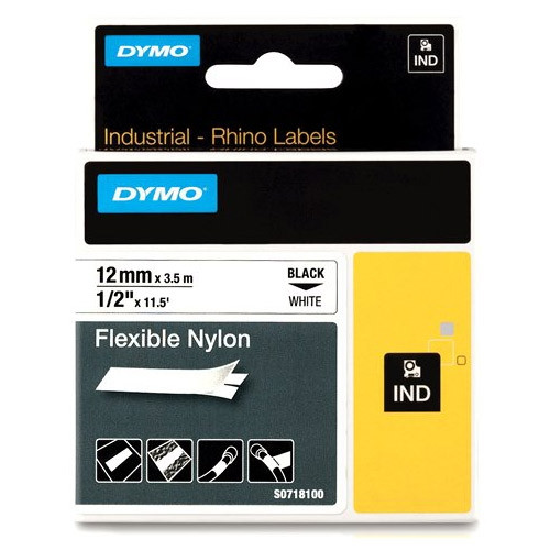 Dymo S0718100/ 18488 IND Rhino cinta nylon flexible 12 mm (original) 18488 088714 - 1