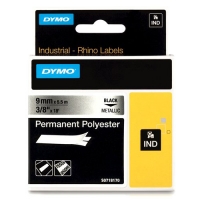 Dymo S0718170/ 18485 IND Rhino cinta permanente poliéster metálico 9 mm (original) 18485 SS071817 088686