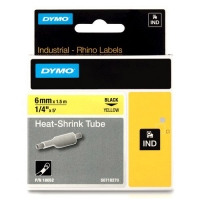 Dymo S0718270 / 18052 IND Rhino cinta termorretráctil negro sobre amarillo 6 mm (original) 18052 088704