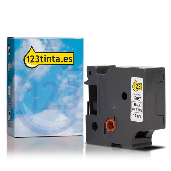 Dymo S0718330 / 18057 IND Rhino cinta termorretráctil negro sobre blanco 19 mm (marca 123tinta) 088701 Dymo S0718330 / 18057 IND Rhino cinta termorretráctil negro sobre blanco 19 mm (marca 123tinta) 088701 - 1