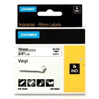 Dymo S0718620 / 18445 cinta vinilo negro sobre blanco 19 mm (original) 18445 088604