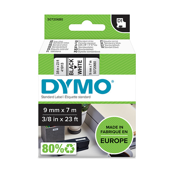 Dymo S0720680 / 40913 cinta negro sobre blanco 9 mm (original) S0720680 088106 - 1