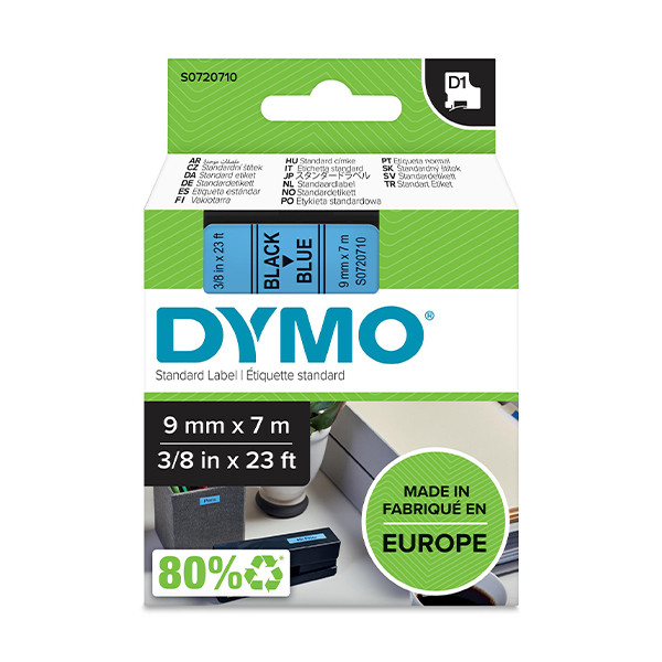 Dymo S0720710 / 40916 cinta negro sobre azul 9 mm (original) S0720710 088112 - 1