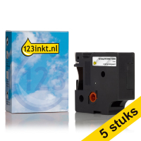 Dymo S0720820/45800 cinta negra sobre transparente 19 mm (marca 123tinta) | Pack 5 uds