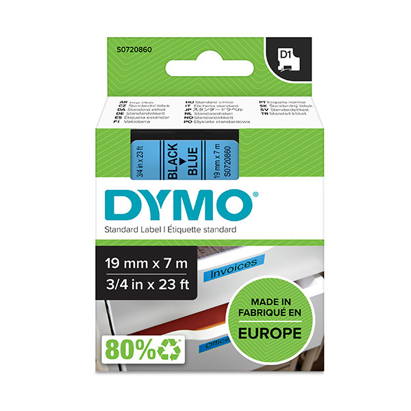 Dymo S0720860 / 45806 cinta negro sobre azul 19 mm (original) S0720860 088408 - 1