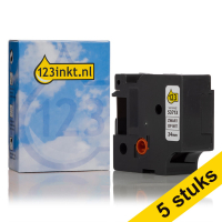 Dymo S0720930/53713 negro sobre blanco 24 mm (marca 123tinta) | Pack 5 uds 650567