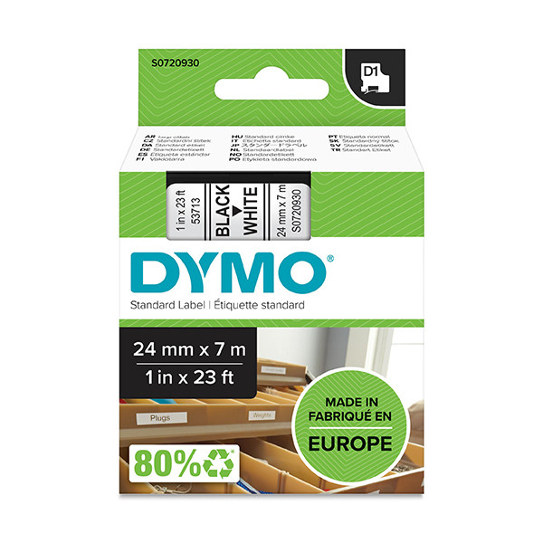 Dymo S0720930 / 53713 cinta negro sobre blanco 24 mm (original) – imagen 2