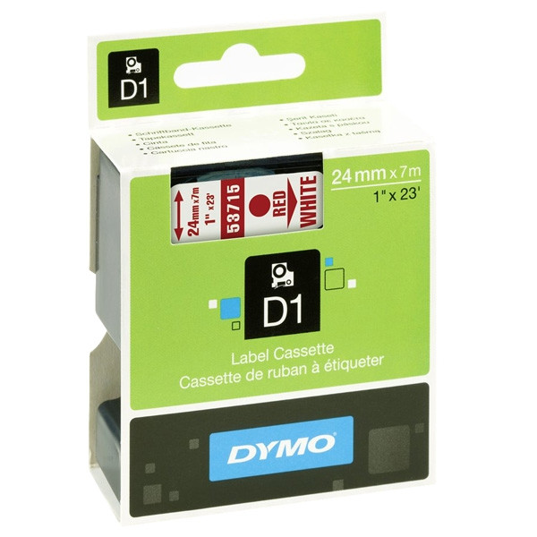 Dymo S0720950 / 53715 cinta rojo sobre blanco 24 mm (original) S0720950 088426 - 1