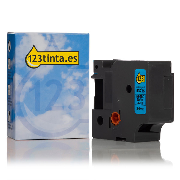 Dymo S0720960 / 53716 cinta negro sobre azul 24 mm (marca 123tinta) S0720960C 088429 - 1