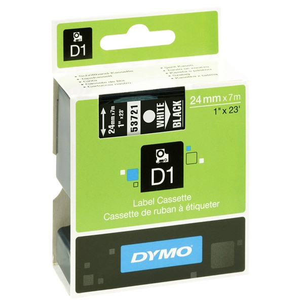 Dymo S0721010 / 53721 cinta blanco sobre negro 24 mm (original) S0721010 088438 - 1