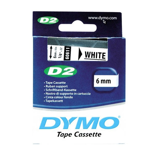 Dymo S0721030 / 60611 cinta blanca 6 mm (original) S0721030 088804 - 1