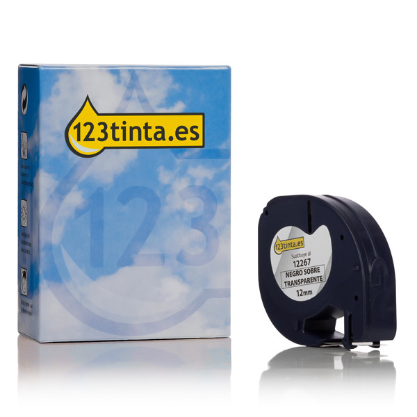 Dymo S0721530 / 12267 cinta de plástico transparente 12 mm (marca 123tinta) S0721530C 088313 - 1