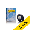 Dymo S0721610/91201 cinta plástica blanca 12 mm (marca 123tinta) | Pack 5 uds