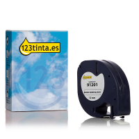 Dymo S0721610 / 91201 cinta de plástico blanca 12 mm (marca 123tinta)