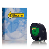 Dymo S0721640 / 91204 cinta de plástico verde 12 mm (marca 123tinta) S0721640C 088309