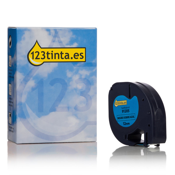 Dymo S0721650 / 91205 cinta de plástico azul 12 mm (marca 123tinta) S0721650C 088311 - 1