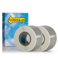 Dymo S0722370/99010 Etiquetas de dirección color plata 2 rollos (marca 123tinta) 089358 Dymo S0722370/99010 Etiquetas de dirección color plata 2 rollos (marca 123tinta) 089358
