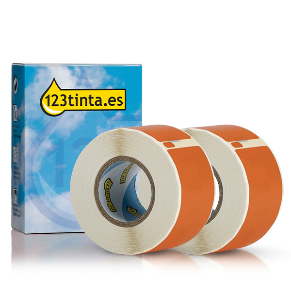 Dymo S0722370 / 99010 Etiquetas de dirección naranjas 2 rollos (marca 123tinta) 089362 Dymo S0722370 / 99010 Etiquetas de dirección naranjas 2 rollos (marca 123tinta) 089362 - 1