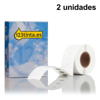 Dymo S0722370 / 99010 etiquetas de envío 2 rollos (marca 123tinta)