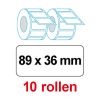 Dymo S0722400/99012 etiquetas de direcciones anchas (marca 123tinta) | Pack 5 x 2 rollos 650505 - 1