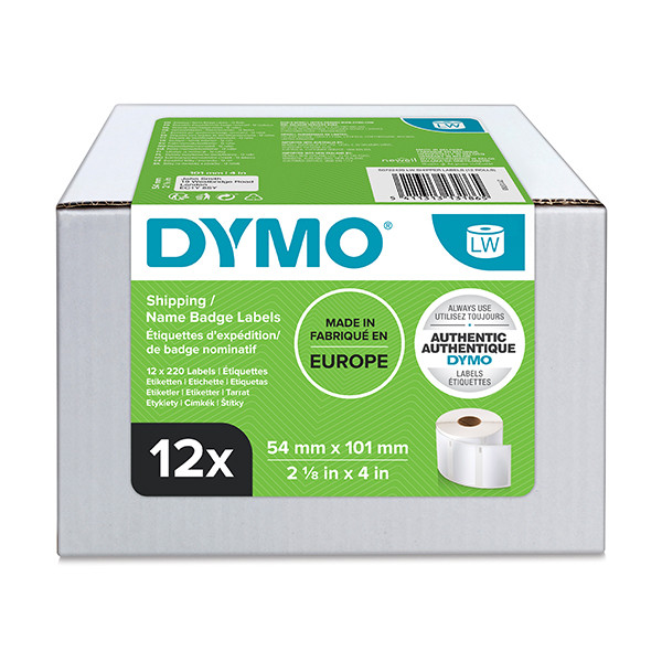 Dymo S0722420 / 13186 etiquetas para direcciones de envío pack 12 piezas 99014  (original)