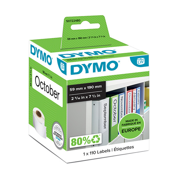 Dymo S0722480 / 99019 Etiquetas grandes para archivadores (original) S0722480 088514 - 1