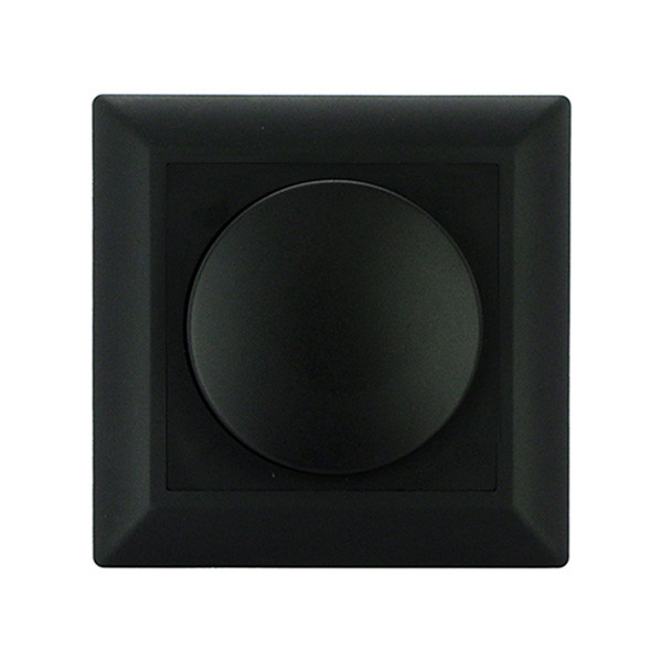 EcoDim Mando regulador con placa central y marco negros LEC00063 - 1