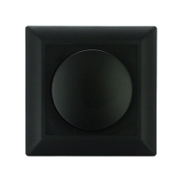 EcoDim Mando regulador con placa central y marco negros LEC00063