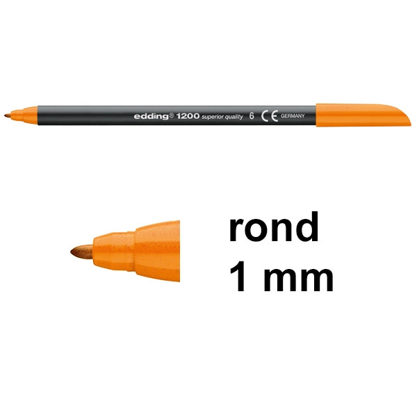 Edding 1200 Rotulador naranja de punta redonda (1 mm) 4-1200006 200963 - 1