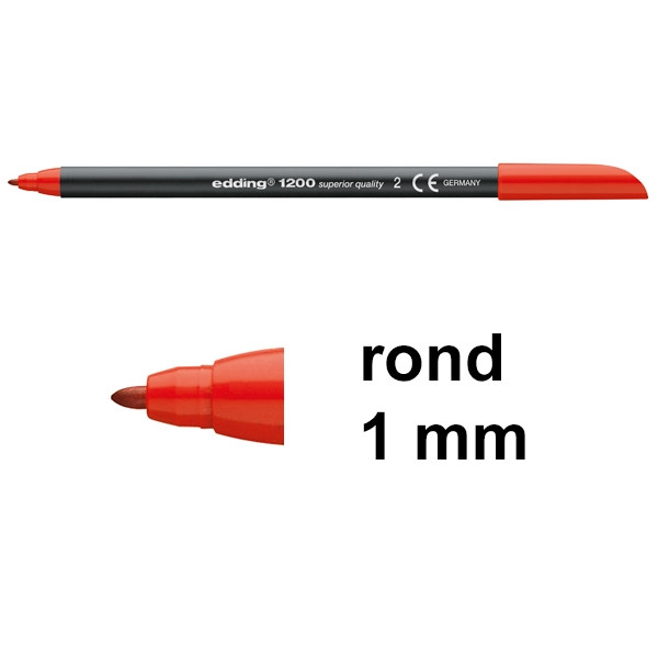 Rotulador 1200, 1 mm. Color rojo