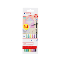 Edding 1200 rotuladores de colores pastel de punta redonda (1 mm) - 6 unidades 4-1200-6-S999 239434