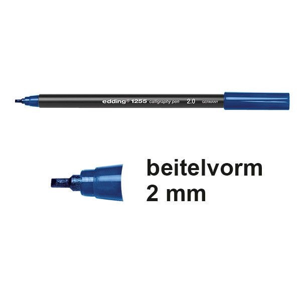 Edding 1255 Rotulador caligrafico | 2 mm | azul oscuro 239154 - 1